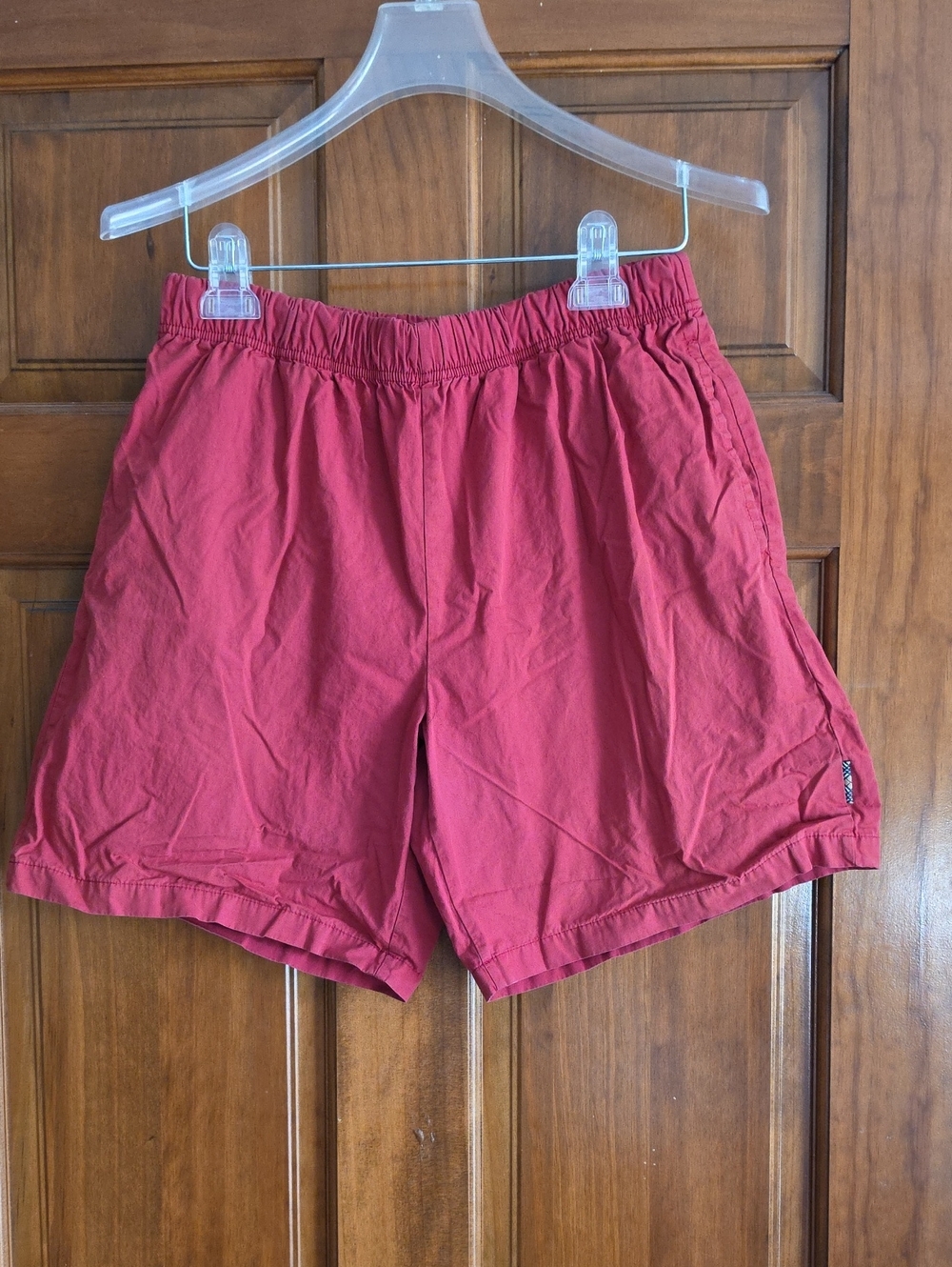 Burberry Women's Red Athletic Shorts with Elastic Waist